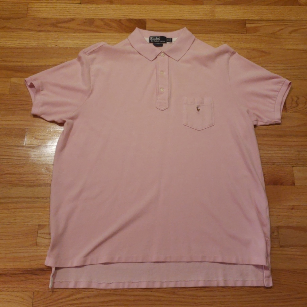 Pink Ralph Lauren Pocket Polo Shirt